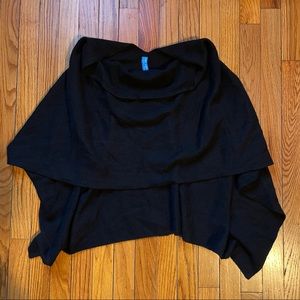 ISABEL HARVEY Black Poncho Cashmere